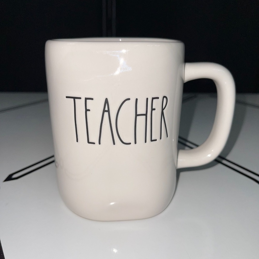 Rae Dunn Teacher Coffee Mug Cup Artisan Collection by Magenta White